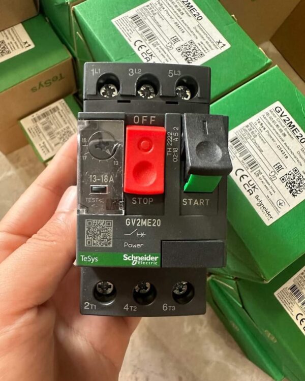 Schneider Electric TeSys GV2ME20 Motor Circuit Breaker – 13-18A, 3-Pole