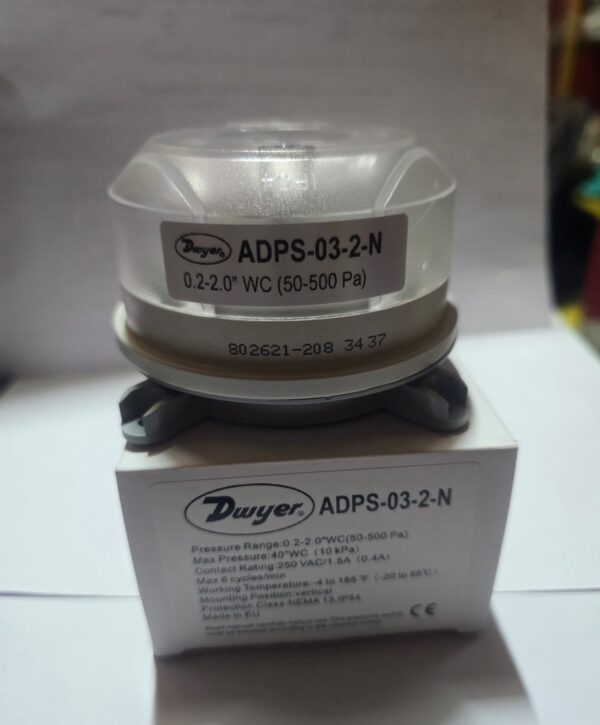 Dwyer ADPS-03-2-N Adjustable Differential Pressure Switch (0.2-2.0" WC / 50-500 Pa)
